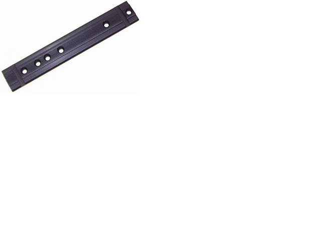 Black plastic flute with six holes