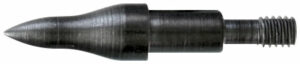 Metal arrowhead tip with threaded base