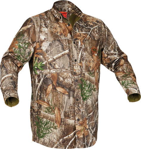 Camouflage hunting jacket with button-up design