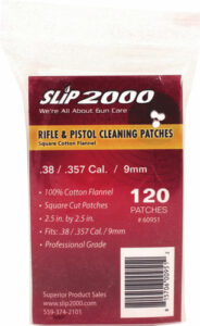 Slip 2000 rifle and pistol cleaning patches.