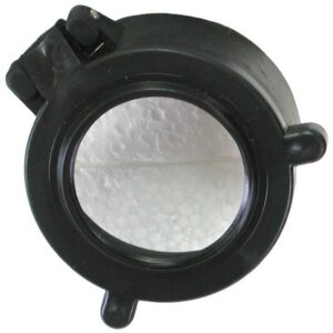 Close-up of a black plastic cap