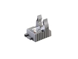 Gray electronic motor start capacitor