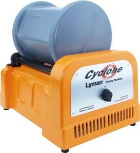 Lyman Cyclone rotary tumbler for cleaning brass.