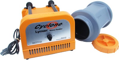 Lyman Cyclone rotary tumbler for cleaning metal casings.