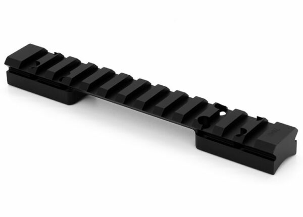 Black scope mount rail for firearms.