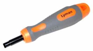 Orange and gray Lyman handheld tool