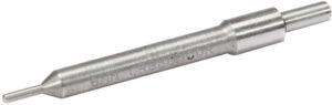 Metal pin punch tool on white background.