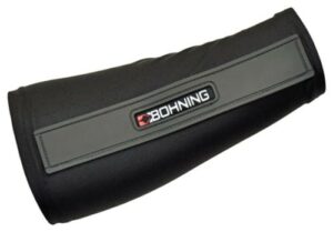 Black Bohning archery arm guard with logo