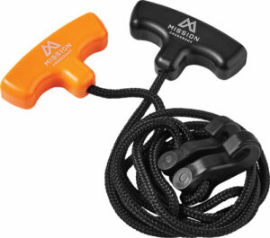Boat anchor line with two grip handles