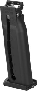 Black 7-round magazine for air gun pistols.