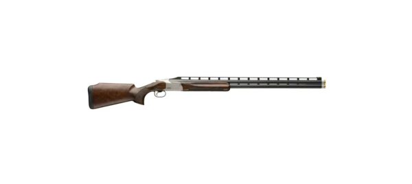 Side view of a wooden shotgun