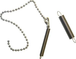 Metal spring chain with clips and springs