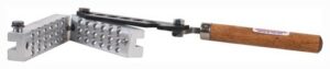 Metal bending brake tool with wooden handle