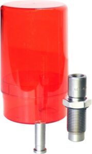 Red cap and metal reloading die set