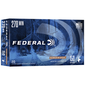 FEDERAL POWER-SHOK 270 WIN - 150GR SP 20RD 10BX/CS