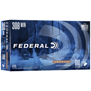 FEDERAL POWER-SHOK 308 WIN - 180GR SP 20RD 10BX/CS