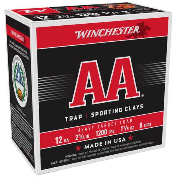 WINCHESTER AA 12GA 2.75" - 1-1/8OZ #8 1200FPS 250RD CASE