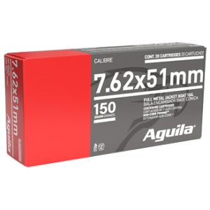 AGUILA 762NATO 150GR FMJBT 20/500