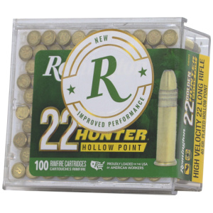 REMINGTON GOLDEN HUNTER 22LR - 40GR PLATED HP 100RD 50BX/CS