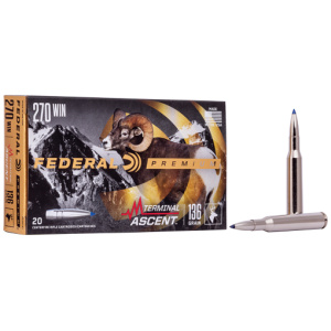 FEDERAL 270 WIN 136GR TERMINAL - ASCENT 20RD 10BX/CS