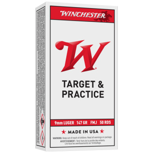 WINCHESTER USA 9MM LUGER 147GR - FMJ-FP 50RD 10BX/CS