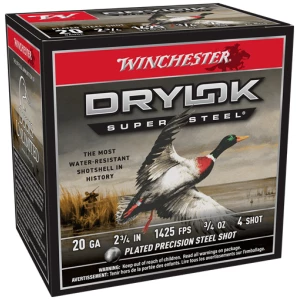 WINCHESTER DRYLOK 20GA #4 - 2.75" 3/4OZ 25RD 10BX/CS
