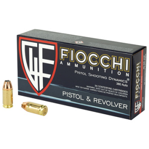 FIOCCHI 380ACP 90GR JHP 50/1000