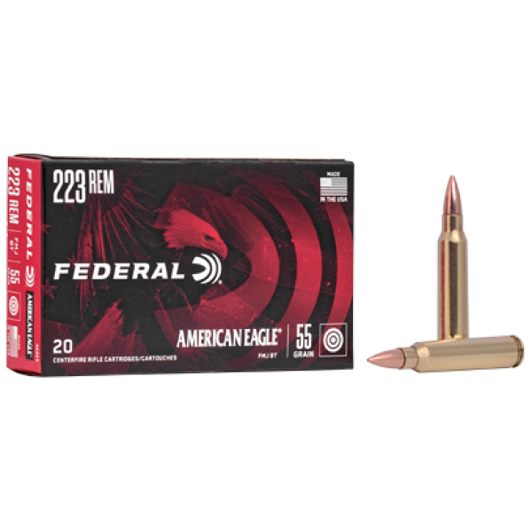 FED AM EAGLE 223REM 55G FMJ BT20/500