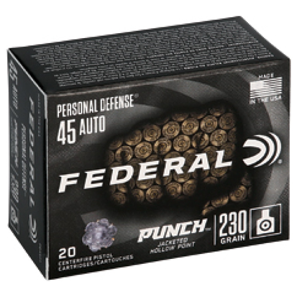FED PUNCH 45ACP 230GR JHP 20/200
