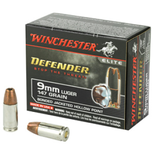WIN DEFENDER 9MM 147GR JHP 20/200