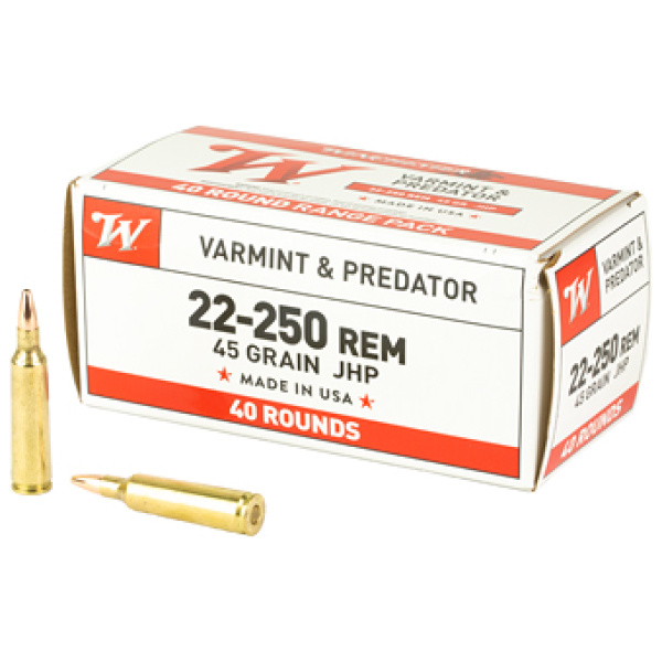 WIN USA 22-250 REM 45GR JHP 40/400