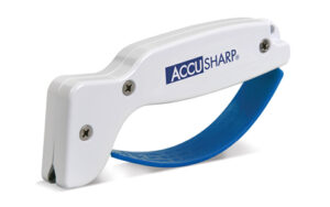 Handheld knife sharpener with blade guide