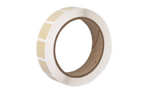 Roll of adhesive beige labels