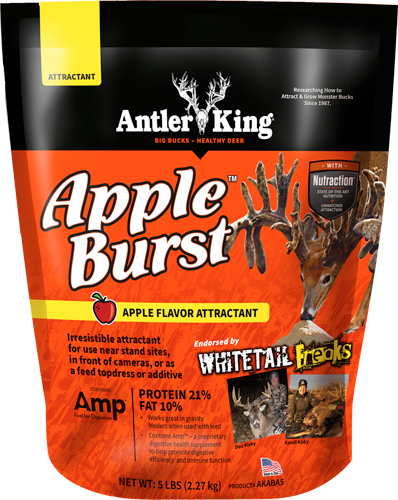 Antler King Apple Burst deer attractant packaging.