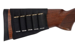 Rifle stock with cartridge holder and shells