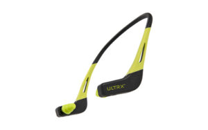 Black and yellow neckband Bluetooth headphones