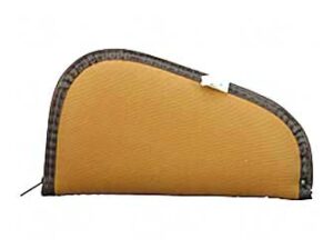 Brown fabric zippered carrying case