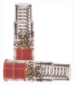 Two transparent Colt 45 snap caps with springs.