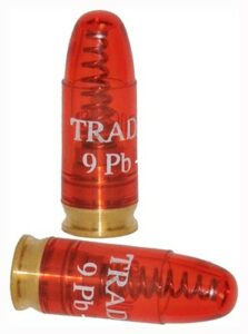 Red safety training rounds for firearms