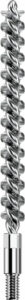 Silver double helix metal brush close-up