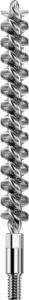 Metal spiral cleaning brush with threaded end