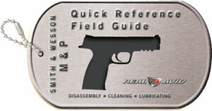 Smith & Wesson field guide dog tag with handgun.