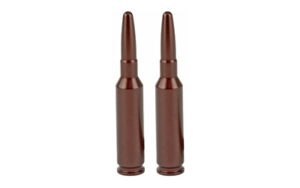 Two brown dummy ammunition rounds
