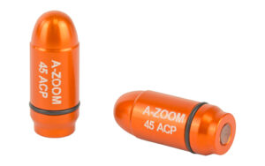 A-Zoom 45 ACP snap caps, orange dummy rounds
