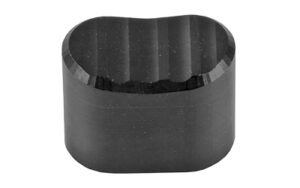 Black rubber stopper with textured surface