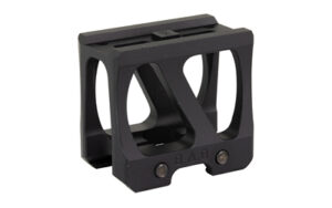 Black metal mount bracket with screw holes
