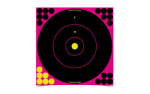 Colorful shooting target with concentric circles