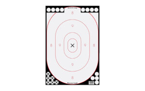 Bullseye shooting target with scoring rings