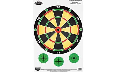 Dartboard with numbered segments and green targets.