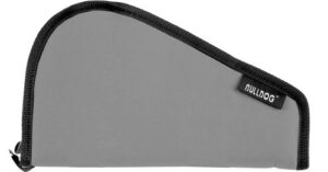 Gray Bulldog handgun case with black trim.
